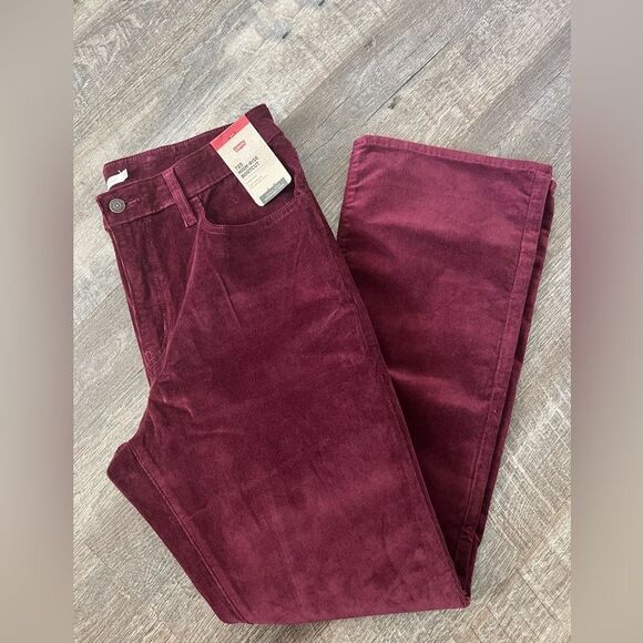 Levi's 725 High Rise Bootcut Corduroy Jeans in Windsor Wine- Size 33x32 - Picture 2 of 11